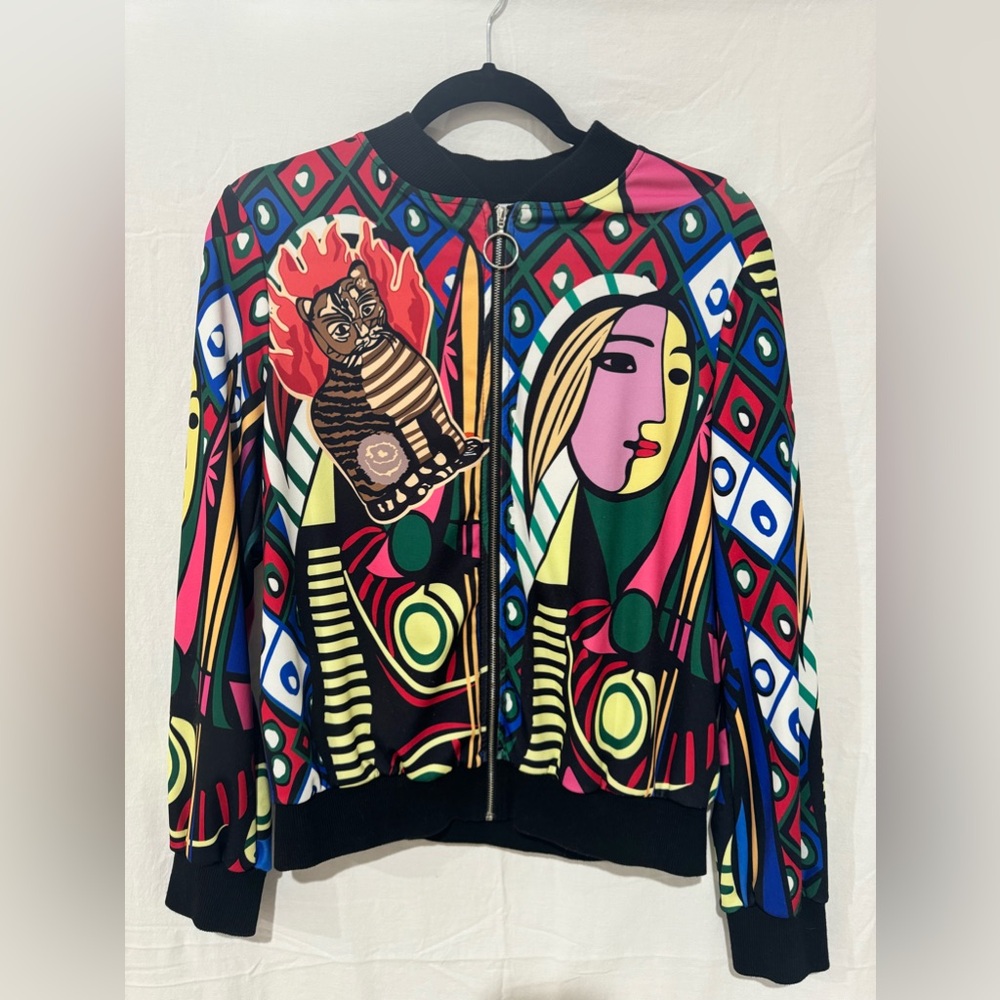 Abstract Zip Up Jacket (S/M)